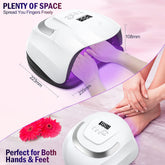 UV Curing Lamp Nails with 4 Timers Setting, Pro Led Nail Lamp with Auto Sensor, Curing Nail Lamp for Nail Polish